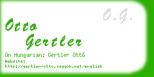 otto gertler business card
